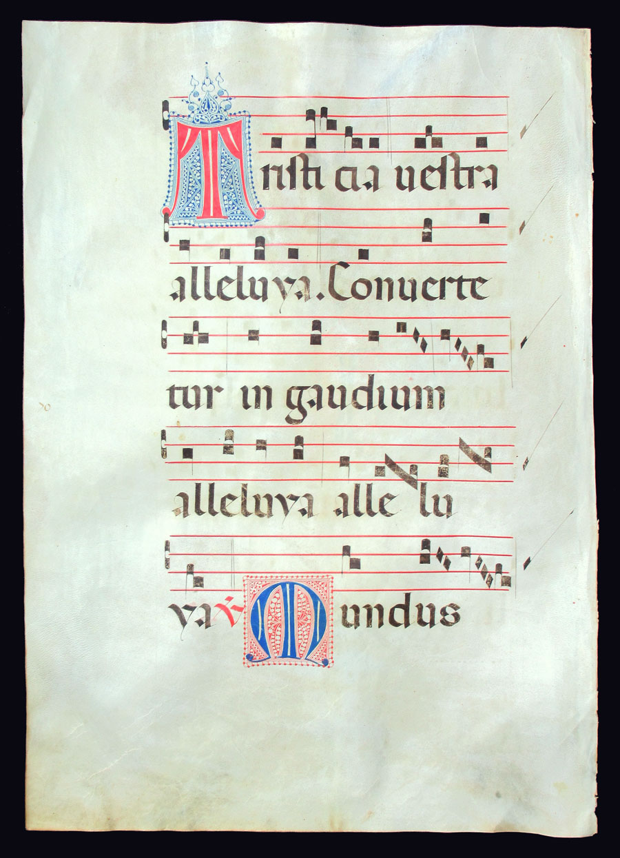 c 1470-1490 Gregorian Chant - Italy - Elaborate Initials