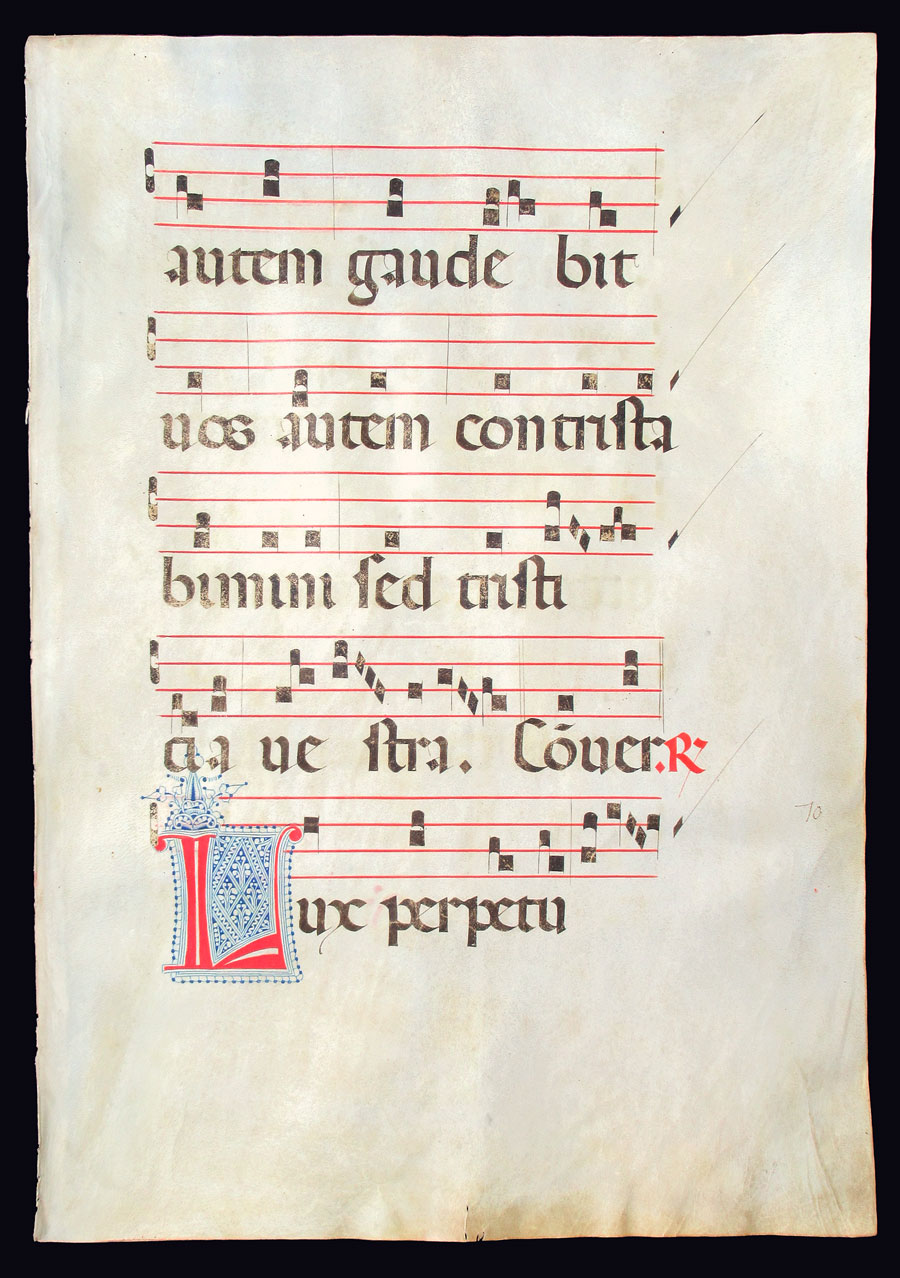 c 1470-1490 Gregorian Chant - Italy - Elaborate Initials