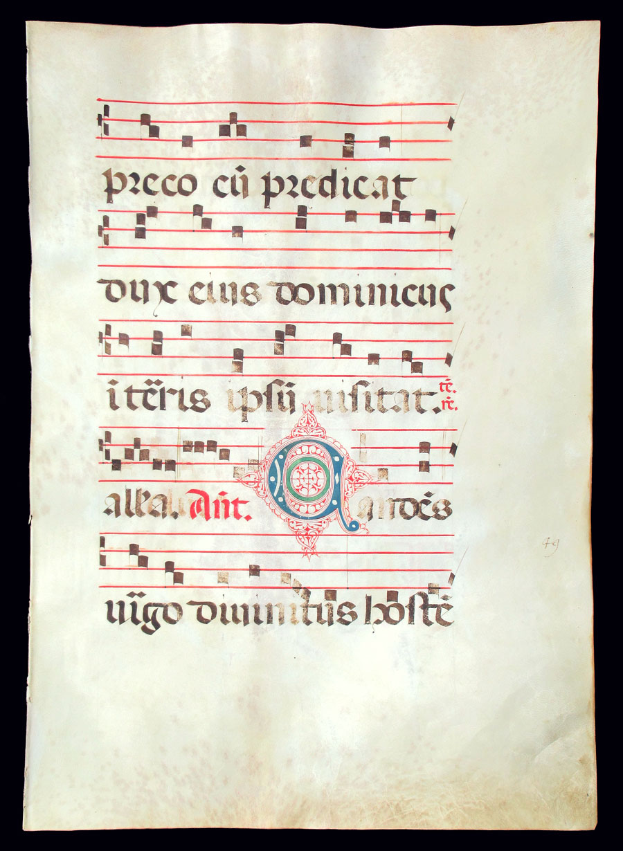 c 1470-1490 Gregorian Chant - Italy - Elaborate Initials