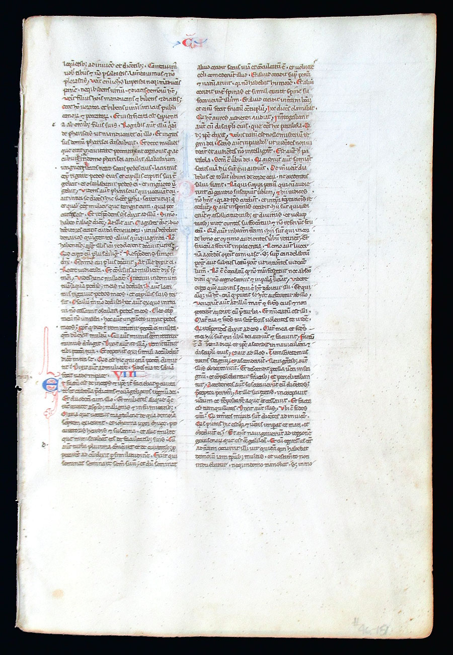 c 1250 Bible Leaf, in Leather Bound Leaf Book
