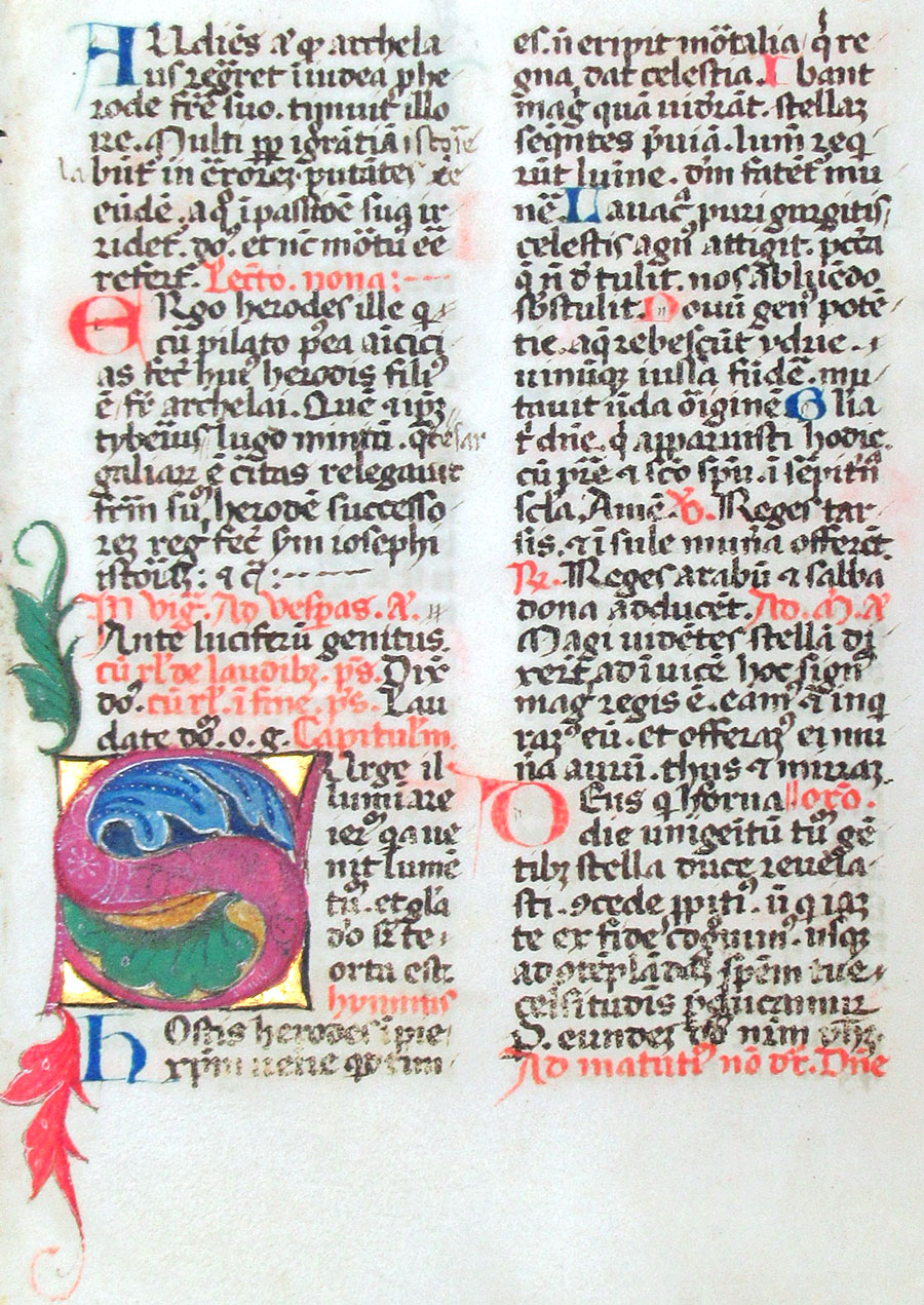 c 1425-50 Breviary Leaf - Isaiah & Hymn