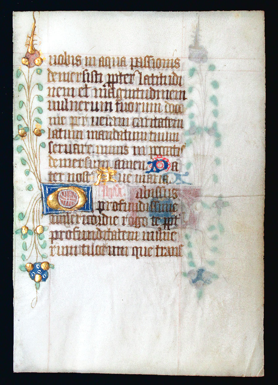 c 1440 Book of Hours Leaf - England - Syon Abbey