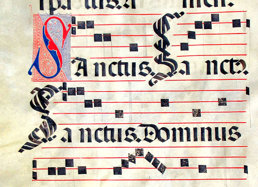 c 1475-1500 Gregorian Chant - Gloria & Sanctus
