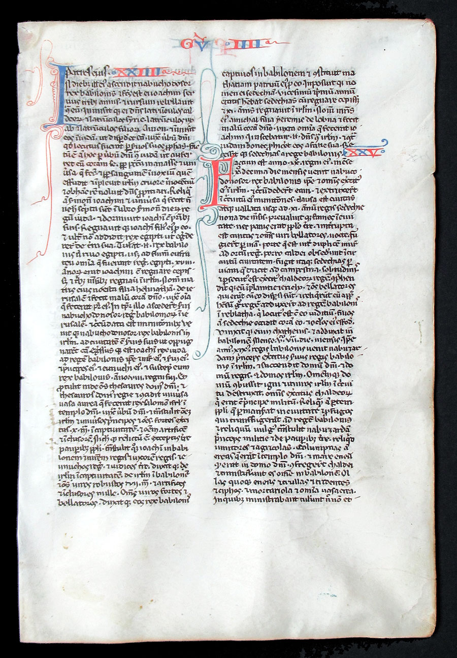 c 1250 Bible Leaf - IV Kings (KJ II Kings)