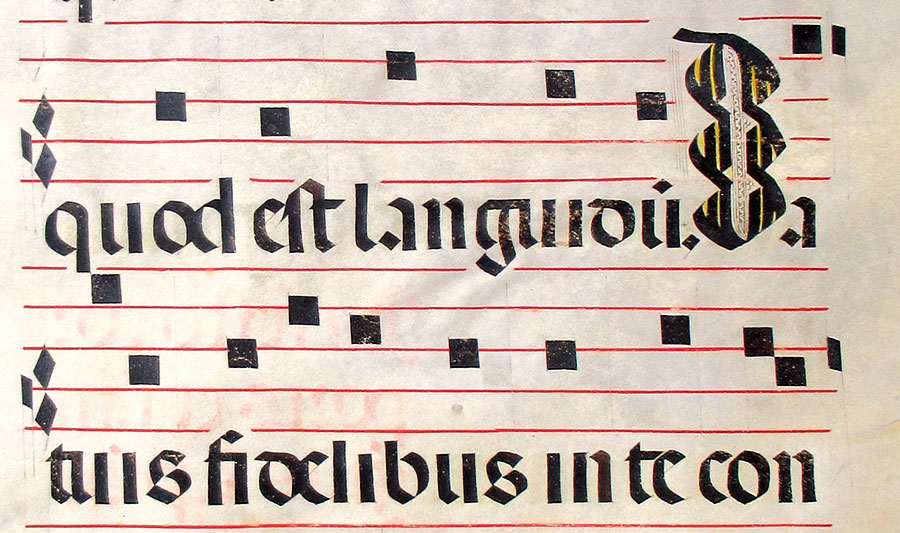 c 1475-1500 Gregorian Chant - Elaborate initials