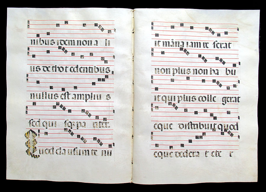 c 1475-1500 Gregorian Chant - Continuous Bifolium
