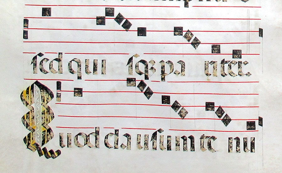 c 1475-1500 Gregorian Chant - Continuous Bifolium