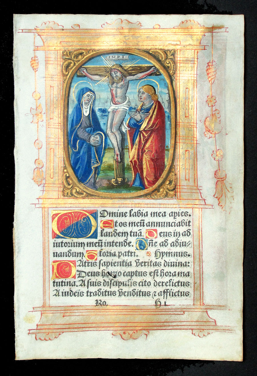 c 1532 Book of Hours Leaf - the Crucifixion