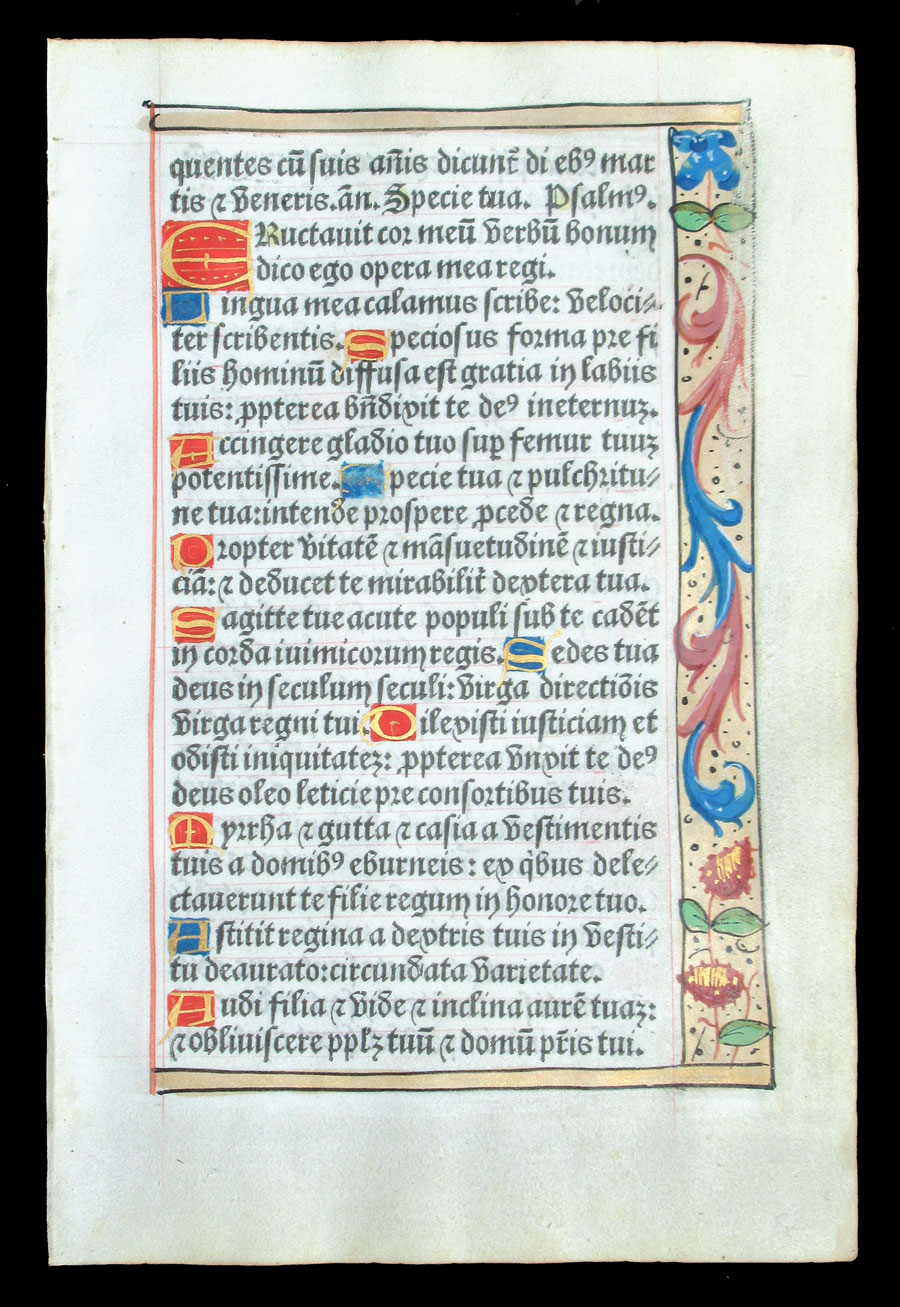 c 1532 Book of Hours Leaf - 