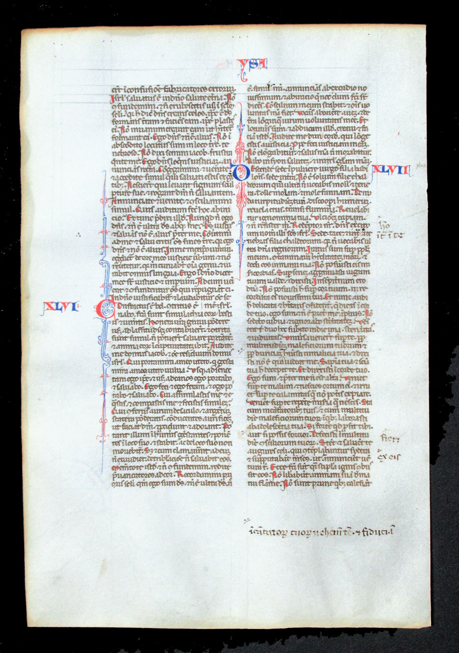 c 1240-50 Bible Leaf - Isaiah - 10 lines per inch!