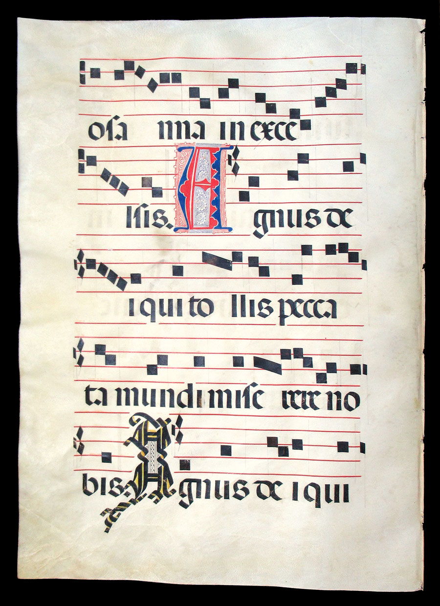 c 1475-1500 Gregorian Chant - Spain - Elaborate initials