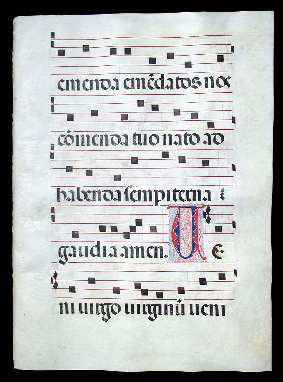c 1475-1500 Gregorian Chant - Spain - Elaborate initials