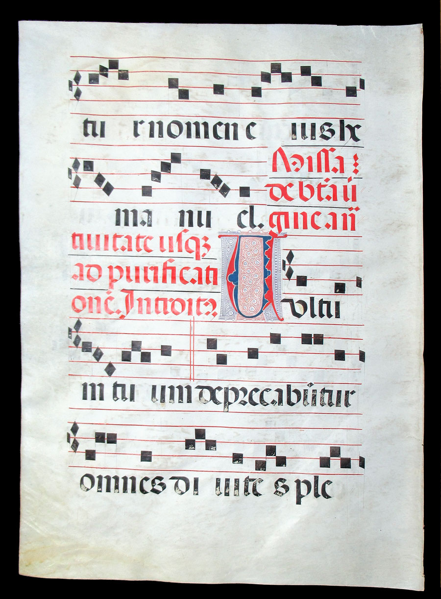 c 1475-1500 Gregorian Chant - Elaborate initials