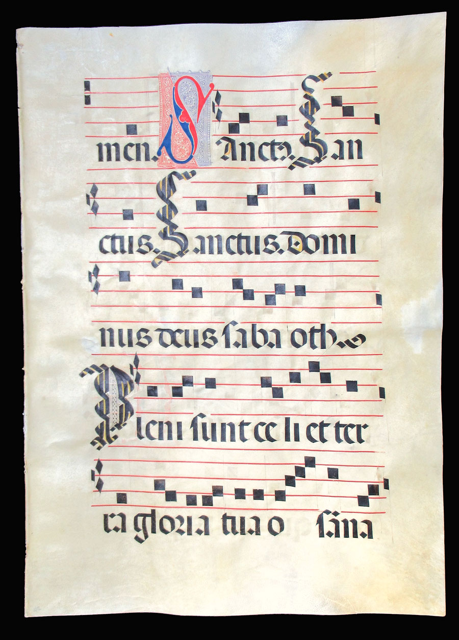 c 1475-1500 Gregorian Chant - Spain - Elaborate initials