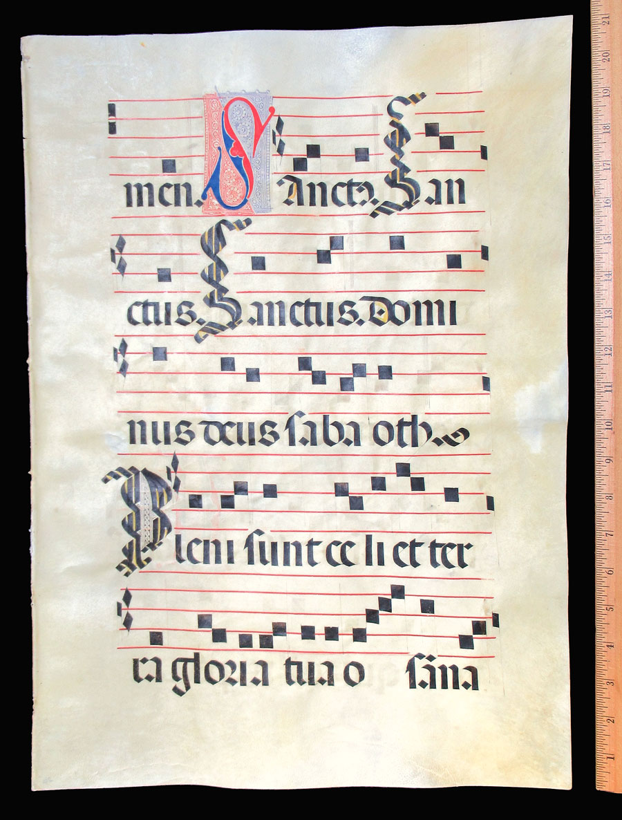 c 1475-1500 Gregorian Chant - Spain - Elaborate initials