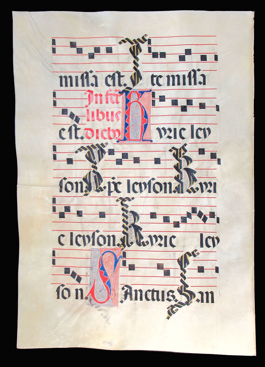 c 1475-1500 Gregorian Chant - Elaborate initials