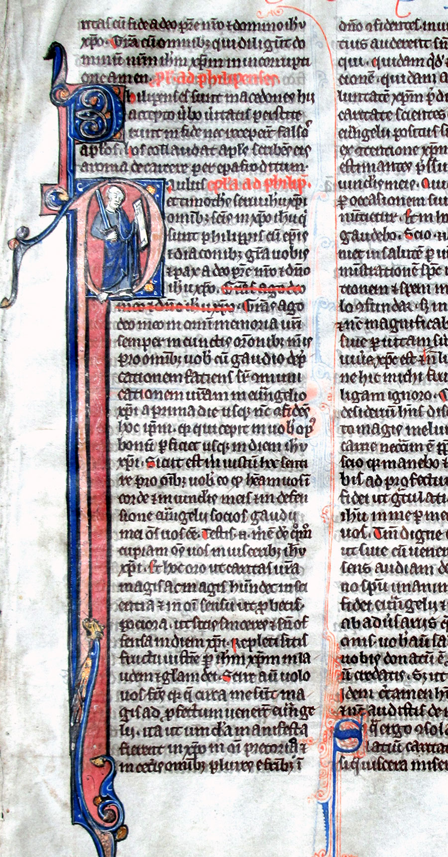 c 1260 Bible Leaf - Wonderful miniature of St Paul