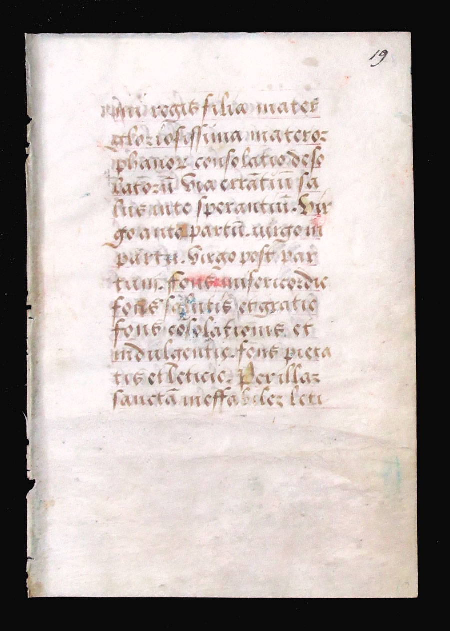 c 1500 Book of Hours Leaf - Obsecro Te