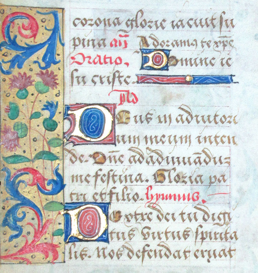 c 1500 Book of Hours Leaf - The Deposition