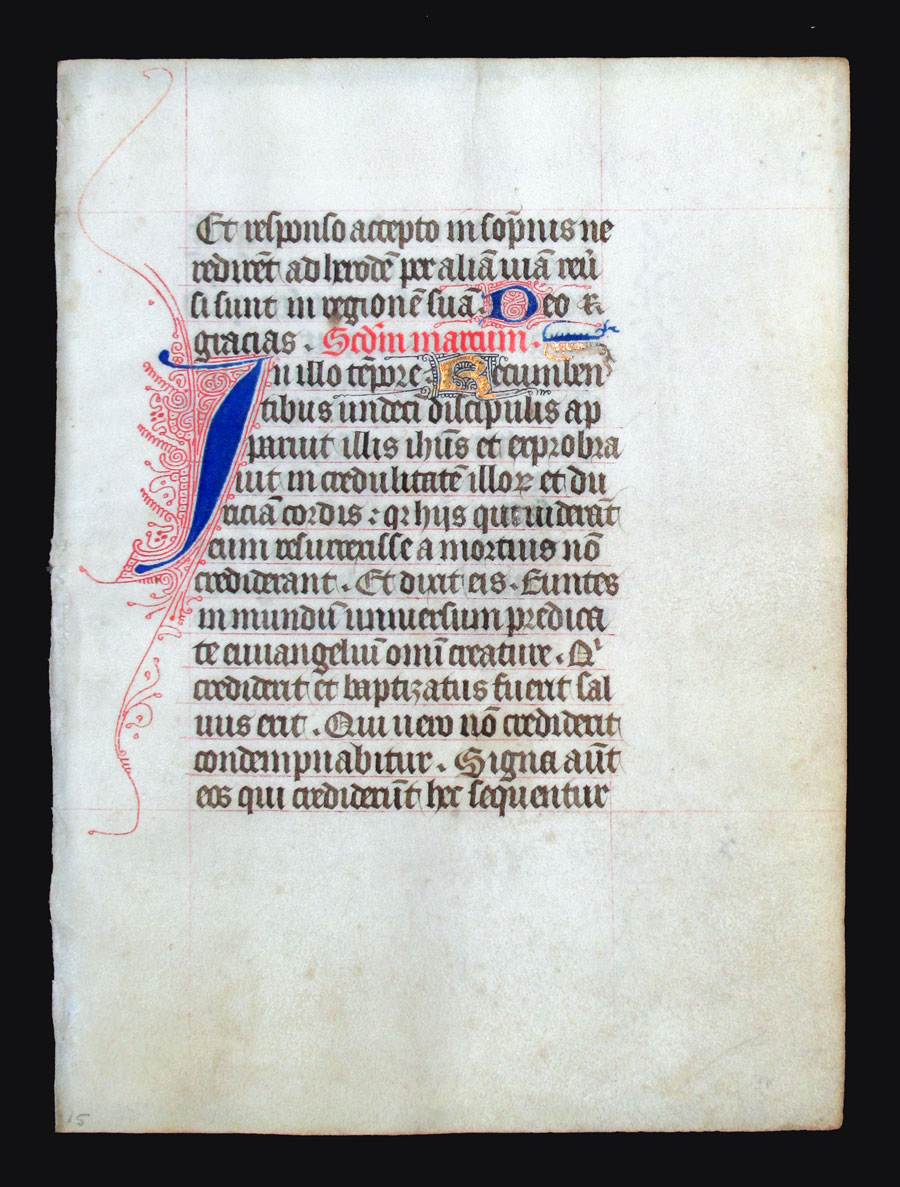 c 1425-50 Book of Hours - Go ye into the whole world & preach