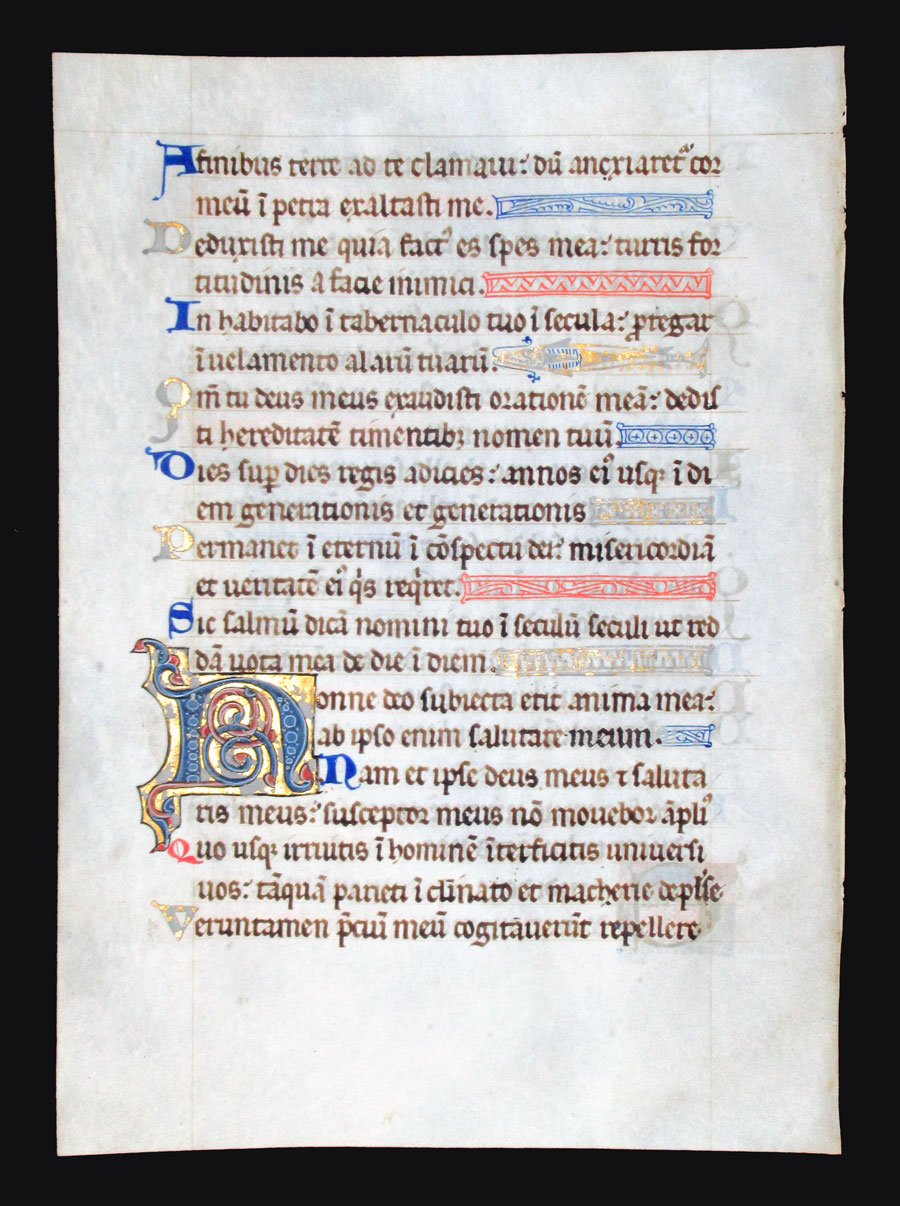 c 1260-70 Psalter Leaf - England - Psalms