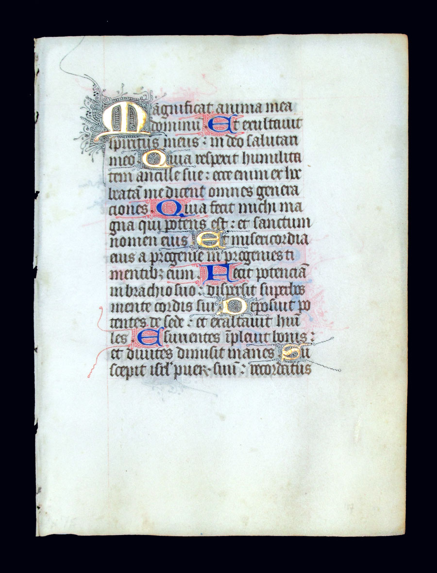 c 1425-50 Book of Hours Leaf - The Magnificat