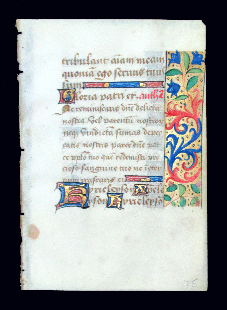 c 1500 Book of Hours Leaf - Litany of the Saints