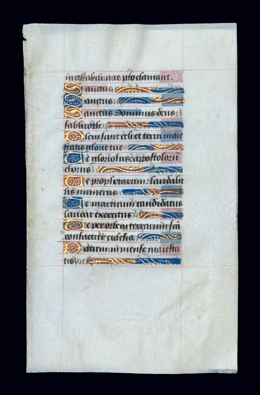 c 1470 Book of Hours Leaf - Te Deum