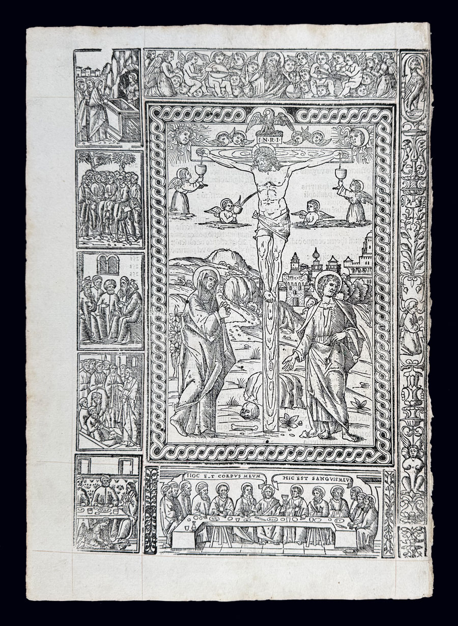 c 1503 Pontifical Leaf - The Crucifixion - Giunta Press, Venice
