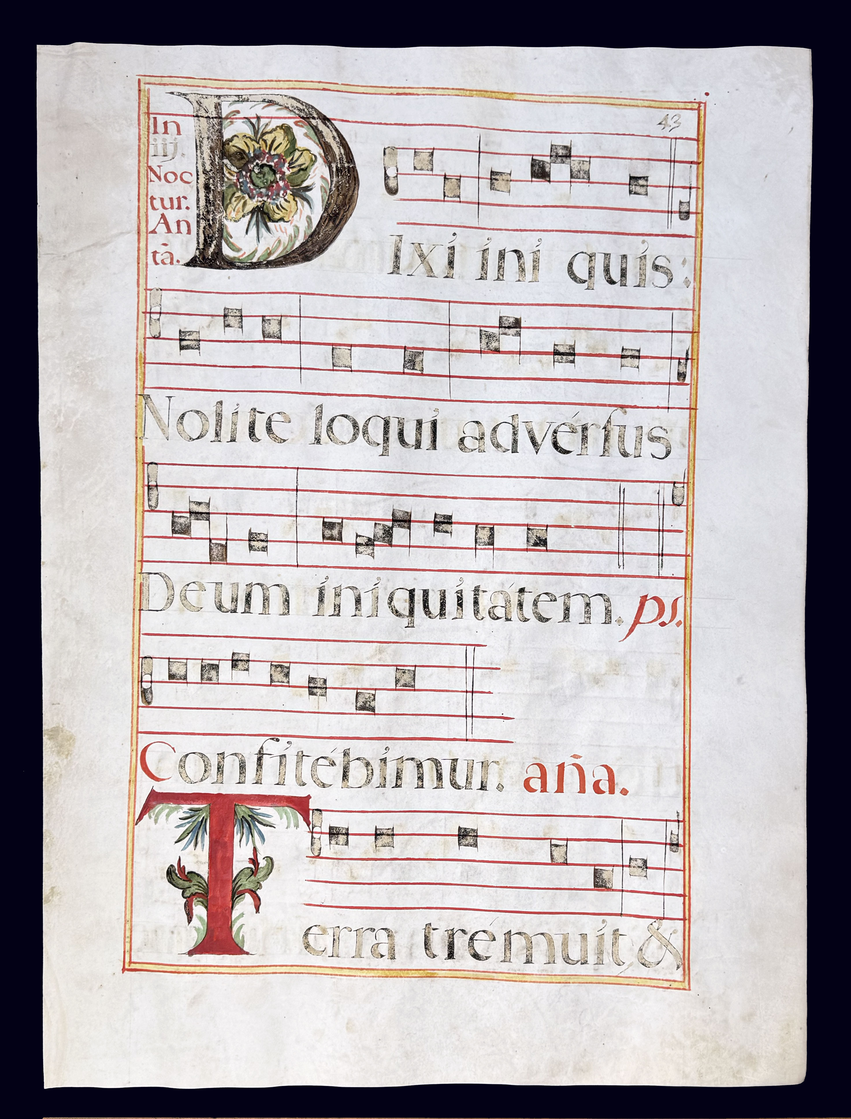 c 1600 Gregorian Chant - Illuminated initials