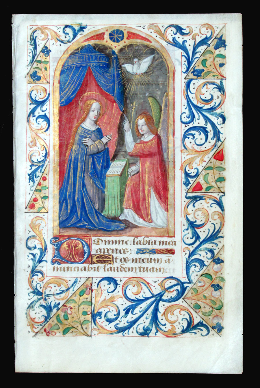 c 1470-90 Book of Hours Leaf - Annunciation to BVM