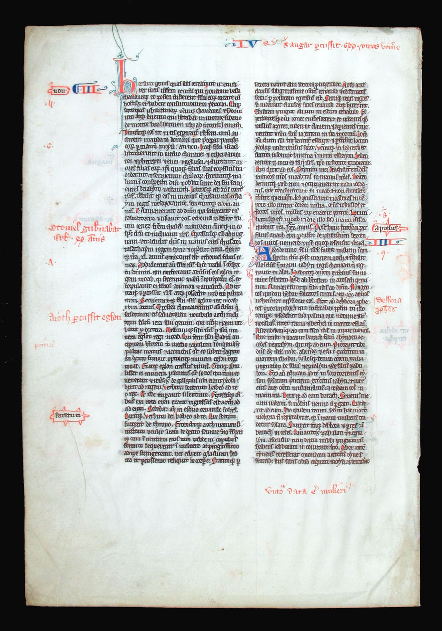 c 1220-30 Bible Leaf - Chudleigh Bible - Northern France