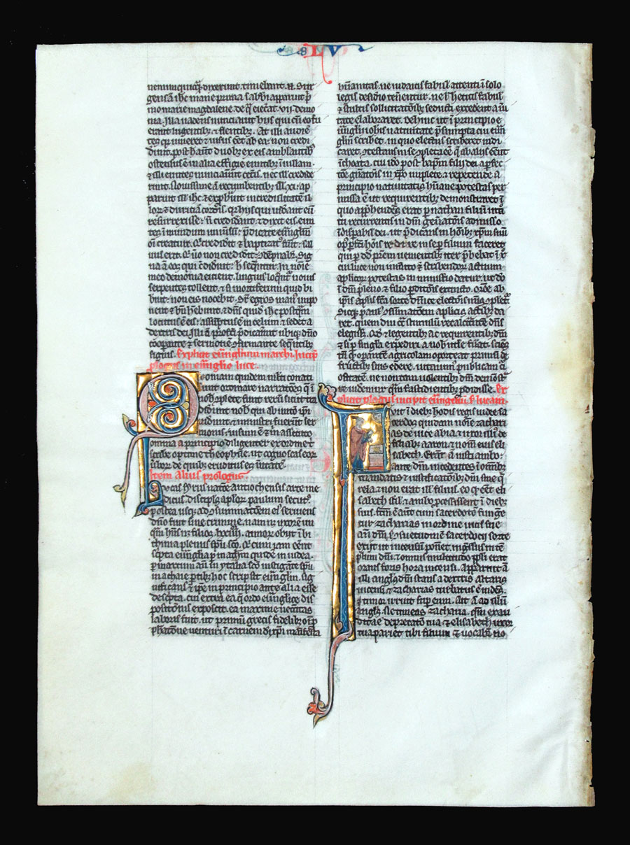 c 1240 Bible Leaf - Miniature Angel Gabriel to Zachary