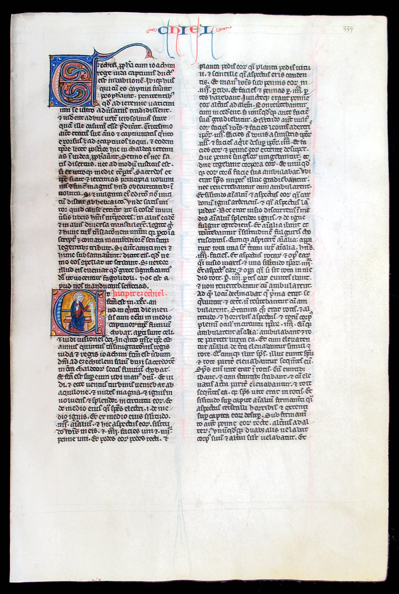 c 1247 Bible Leaf - Miniature of Ezekiel - known artist