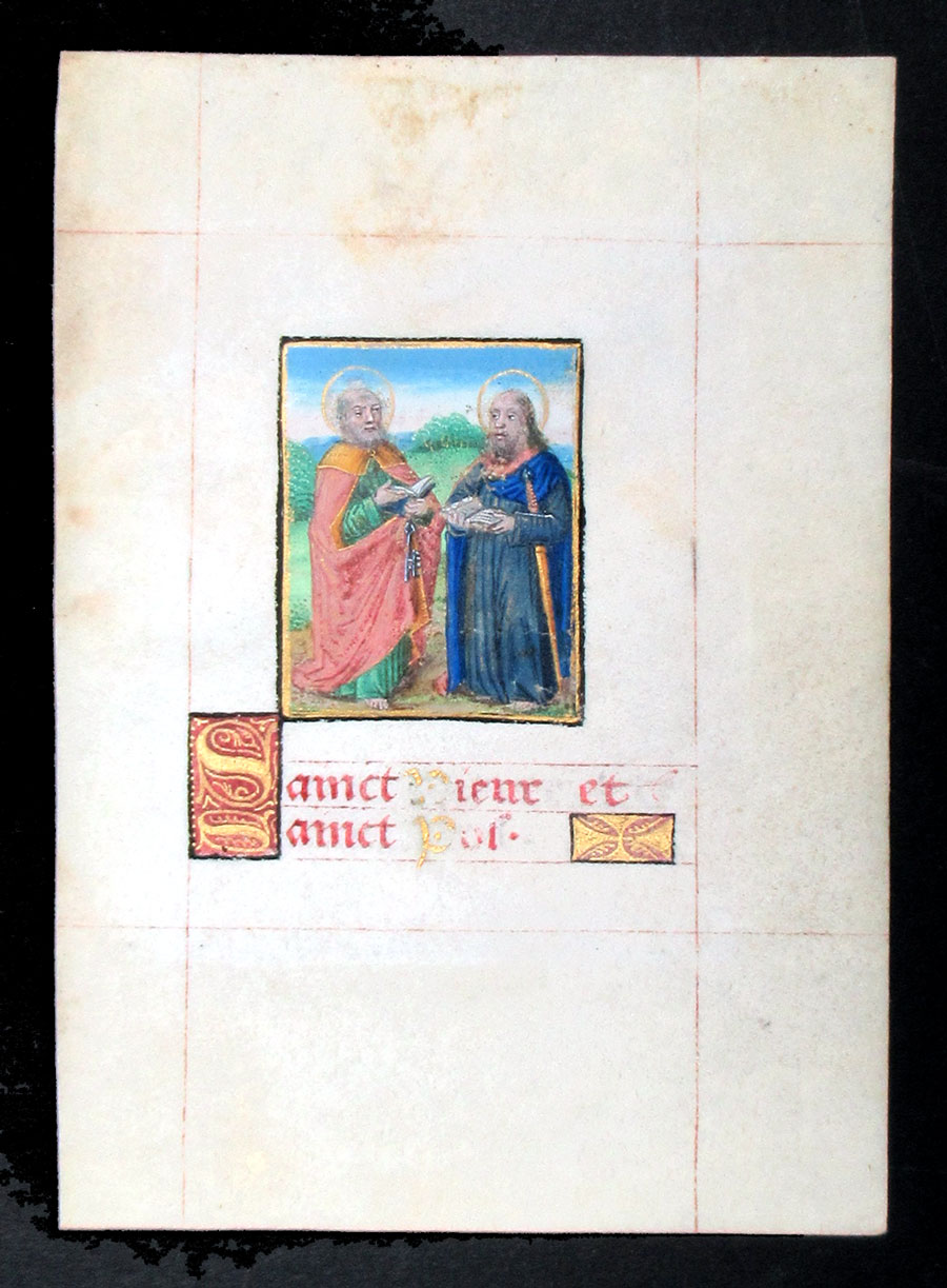 c 1480 Saints Peter & Paul - Prayerbook cutting