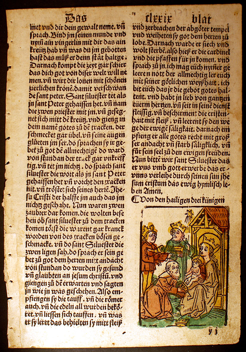 Rare Incunabula - The Golden Legend 1482 - The 3 Wise Men