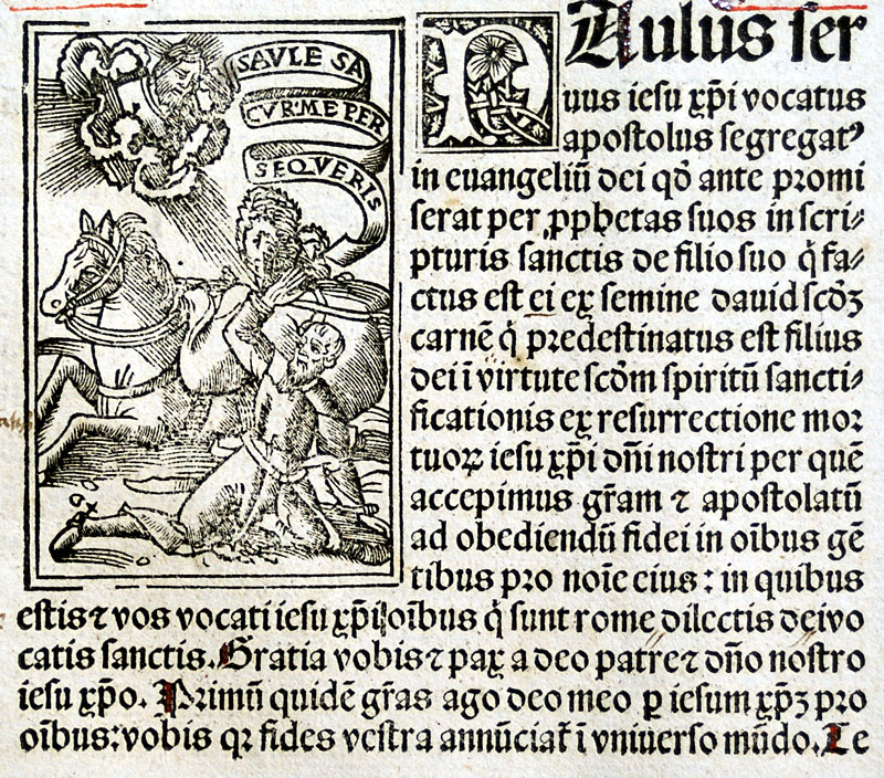 Koberger Bible Leaf - 1521 - Conversion of Paul