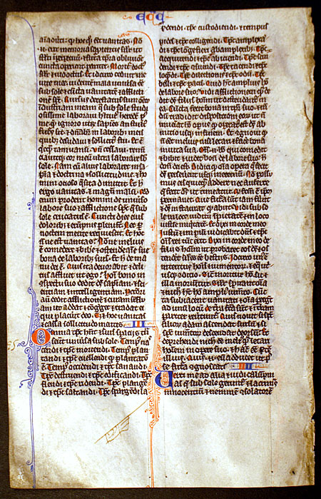 Medieval Bible Leaf - ''To every thing there is a Season...''