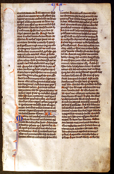 Medieval Bible Leaf - Luke ''Consider the Lilies...''