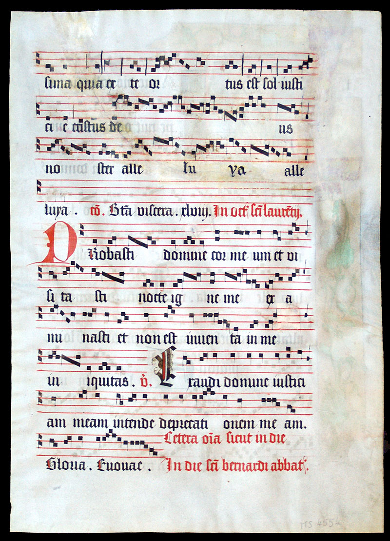 c 1510-20 Gregorian Chant - Miniature of St Bernard