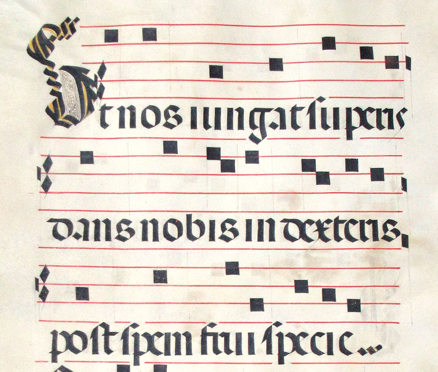 c 1475-1500 Gregorian Chant - Spain - Elaborate initials