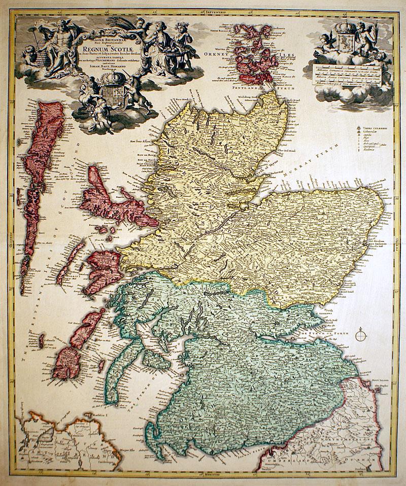 ''...Regnum Scotiae'' c 1730 - Homann