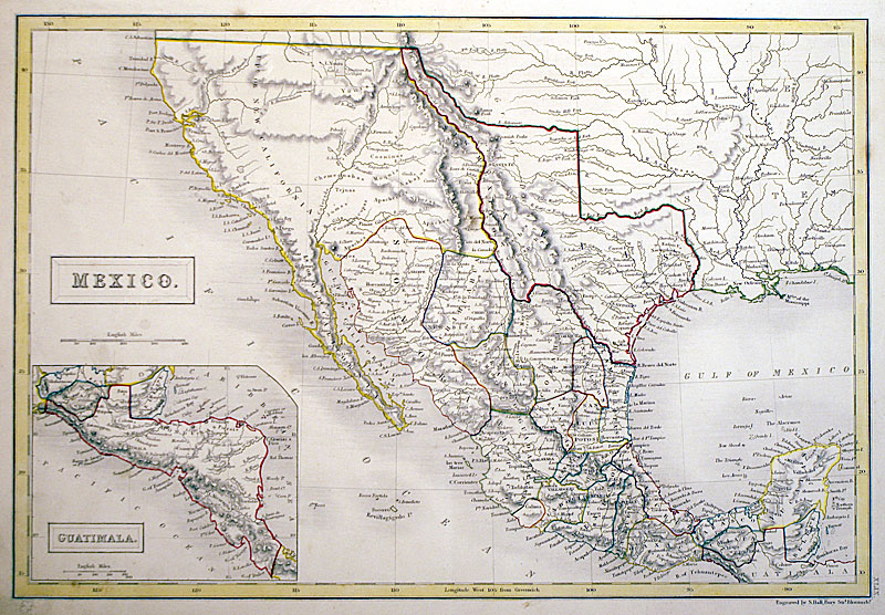 c 1840 ''Mexico. Guatimala''  Republic of Texas - Hall
