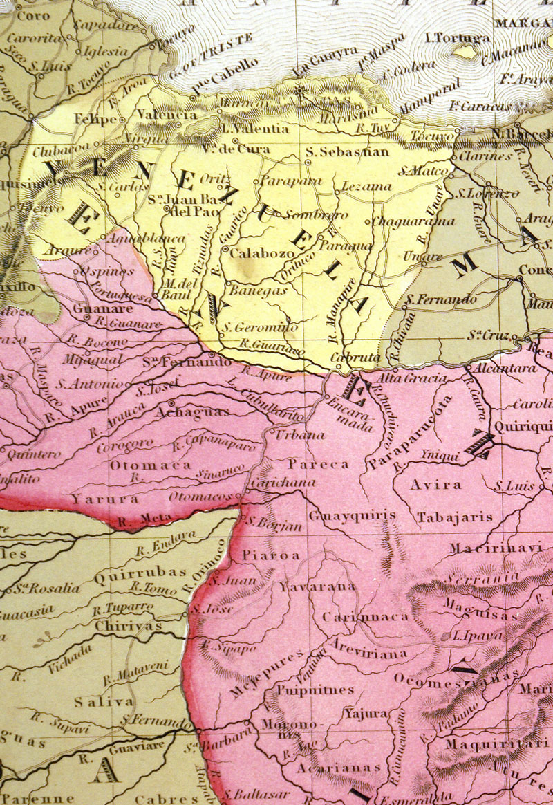 c 1847 ''VENEZUELA, NEW GRENADA & EQUADOR''  - Mitchell