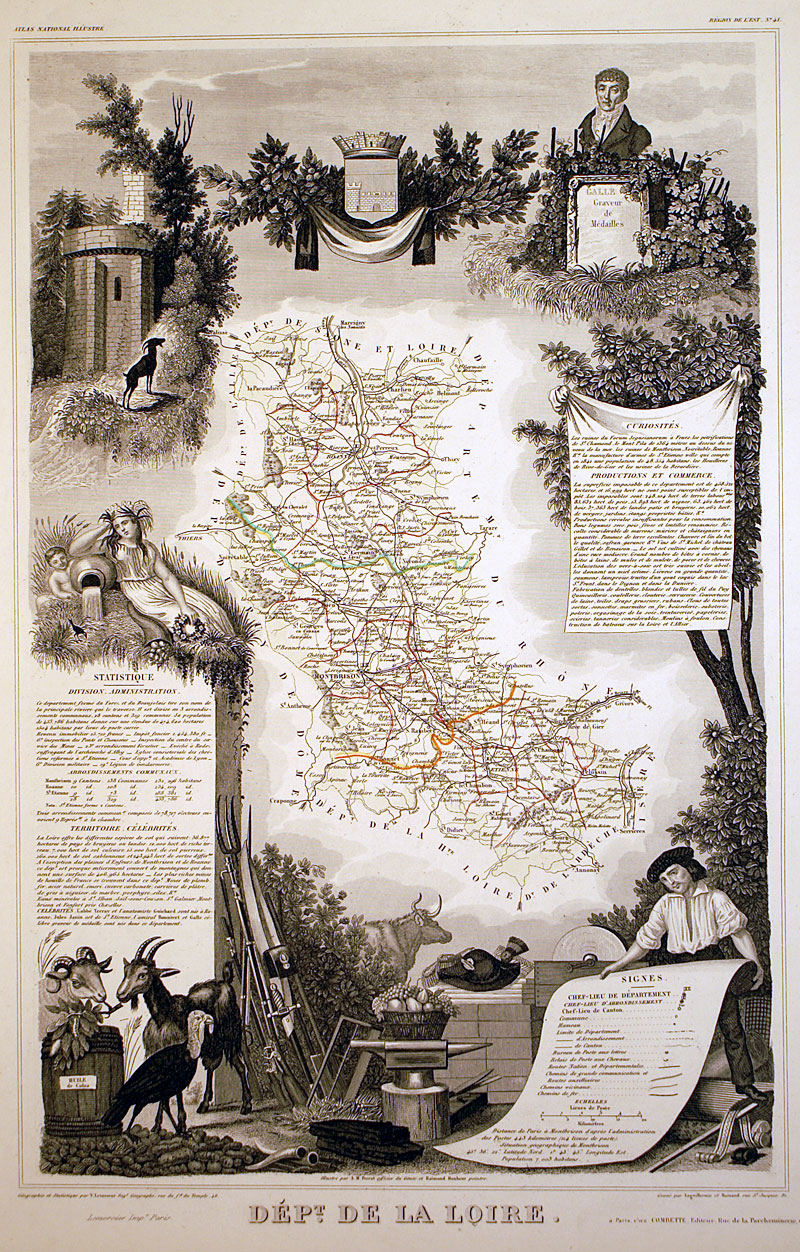 c 1852 ''DEPT. DE LA LOIRE'', FRANCE  - Levasseur