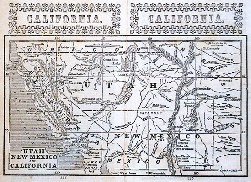 c 1851 UTAH, NEW MEXICO and CALIFORNIA  - Phelps