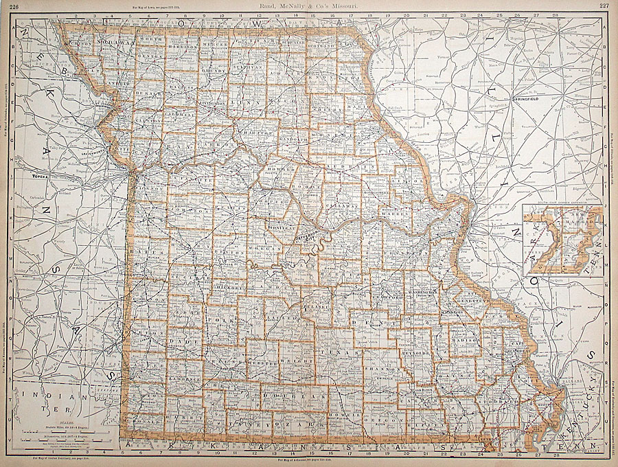 c 1888 Rand, McNally & Co. Missouri (Large)