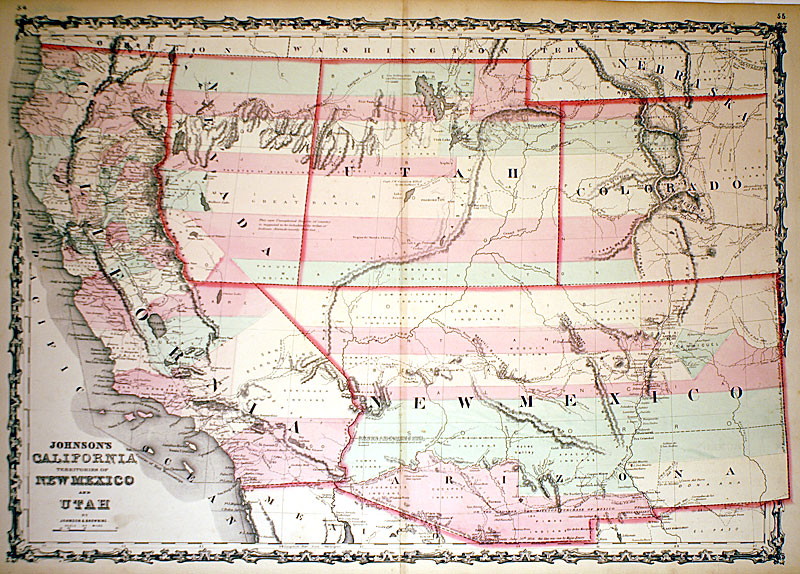 c 1860 ''CALIFORNIA TERRITORIES OF NEW MEXICO AND UTAH...''