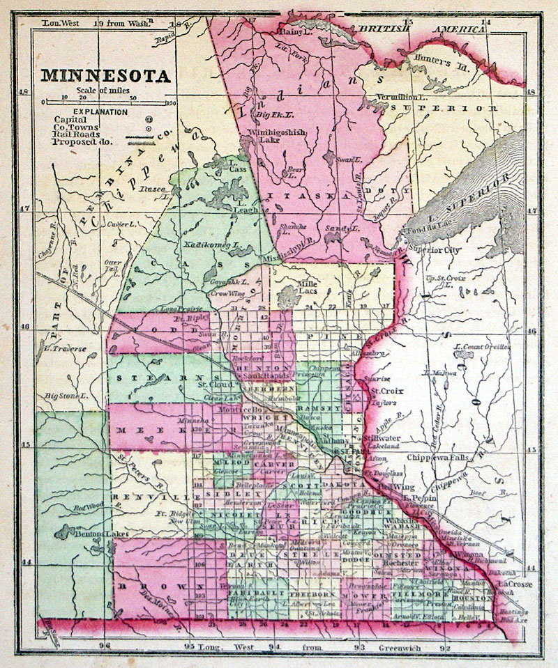 c 1857 MINNESOTA  - Morse & Gaston