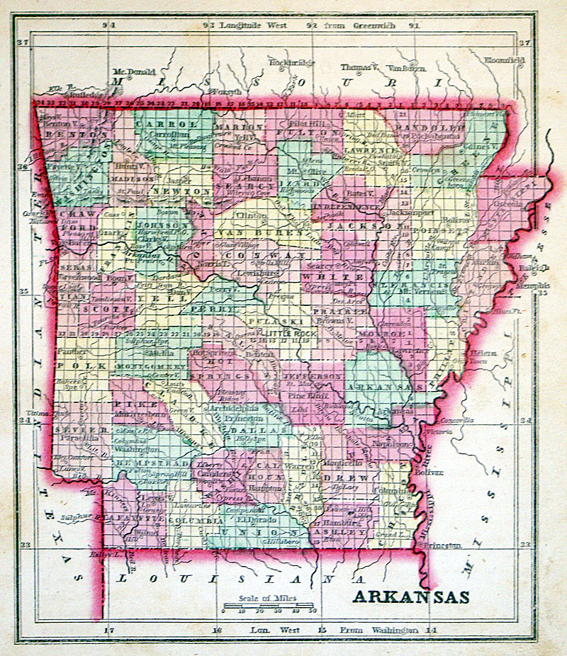 ARKANSAS c. 1857 - Morse & Gaston